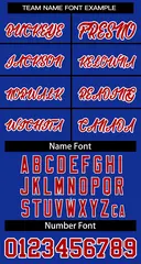 Royal Red-White Classic Basketball Jersey 3