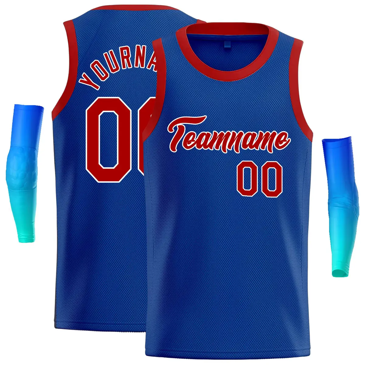 Royal Red-White Classic Casual Basketball Jersey