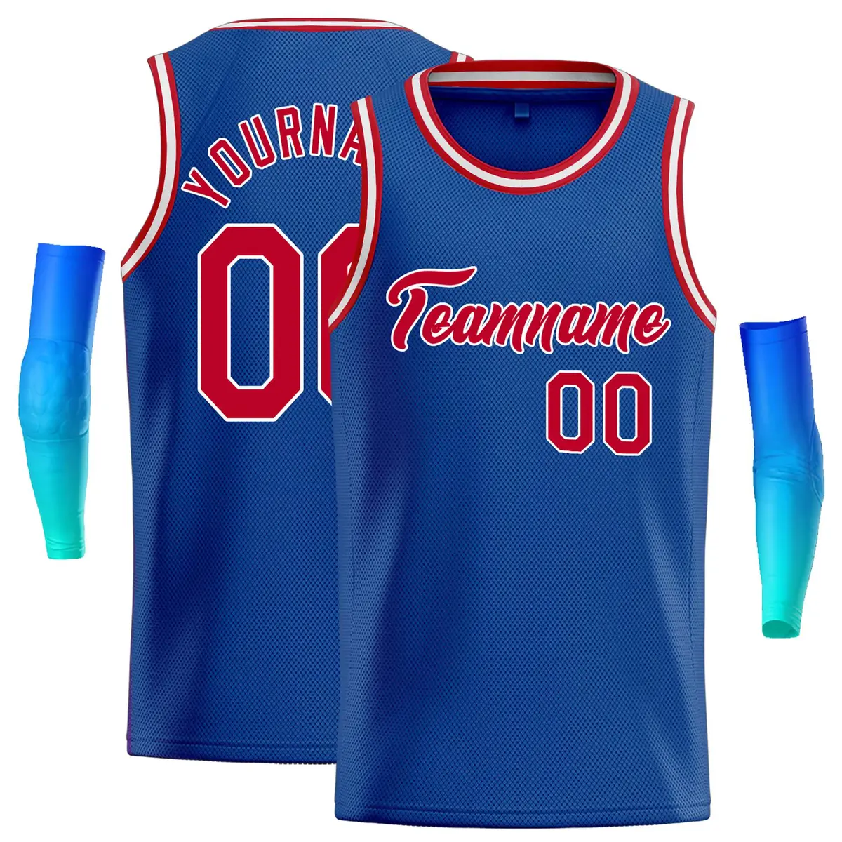 Royal Red-White Classic Casual Basketball Jersey