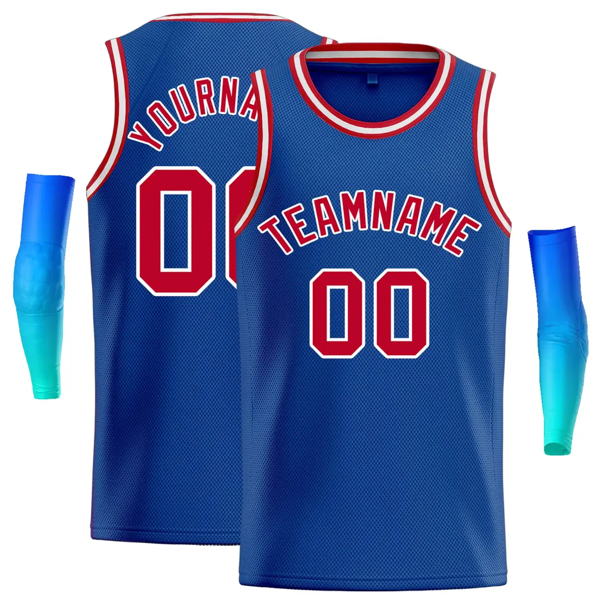 Royal Red-White Classic Casual Basketball Jersey