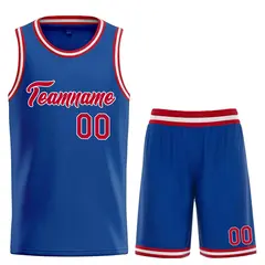 Royal Red-White Classic Heal Sports Basketball Jersey