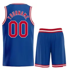 Royal Red-White Classic Heal Sports Basketball Jersey 2