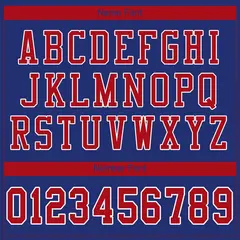 Royal Red-White Classic Mesh Authentic Football Jersey 3
