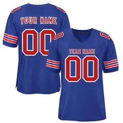 Royal Red-White Classic Style Authentic Football Jersey 1