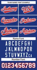 Royal Red-White Classic Style Hockey Jersey 3