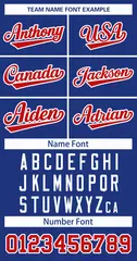 Royal Red-White Classic Style Hockey Jersey 3