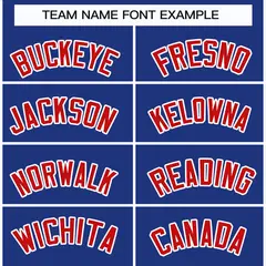 Royal Red-White Classic Style Hockey Jersey 3