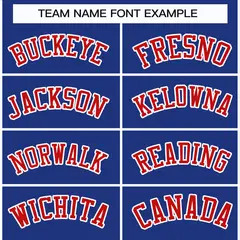 Royal Red-White Classic Style Hockey Jersey 3