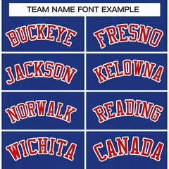 Royal Red-White Classic Style Hockey Jersey 3