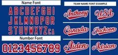 Royal Red-White Classic Two-Button Softball Jersey 3