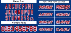 Royal Red-White Classic Two-Button Softball Jersey 3
