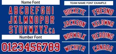 Royal Red-White Classic Two-Button Softball Jersey 3