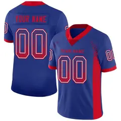Royal Red-White Drift Fashion Mesh Authentic Football Jersey 1