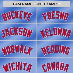 Royal Red-White Gradient Fashion Authentic Baseball Jersey 3