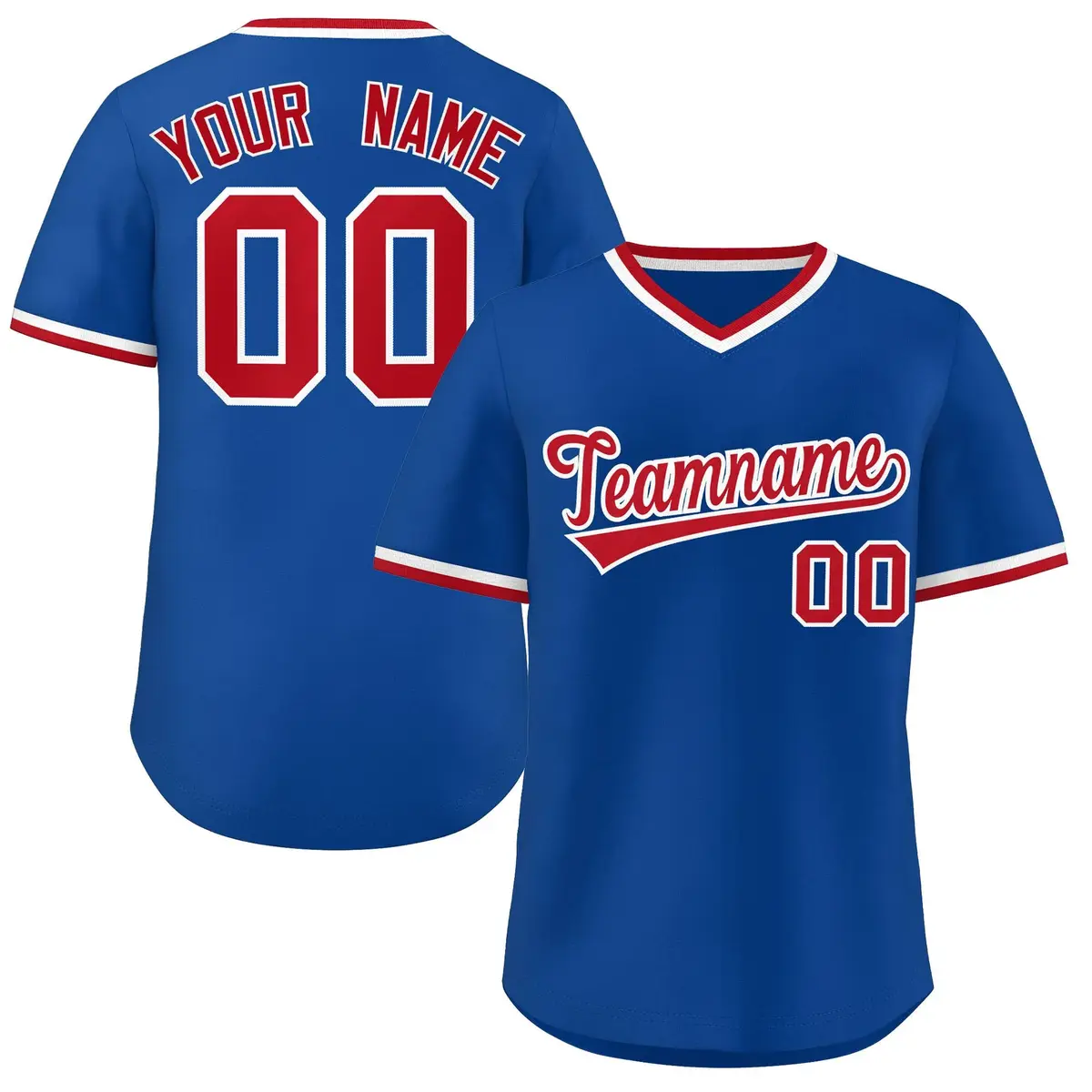 Royal Red-White Orange Authentic Pullover Baseball Jersey