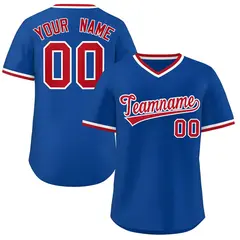 Royal Red-White Orange Authentic Pullover Baseball Jersey