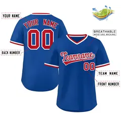 Royal Red-White Orange Authentic Pullover Baseball Jersey 2