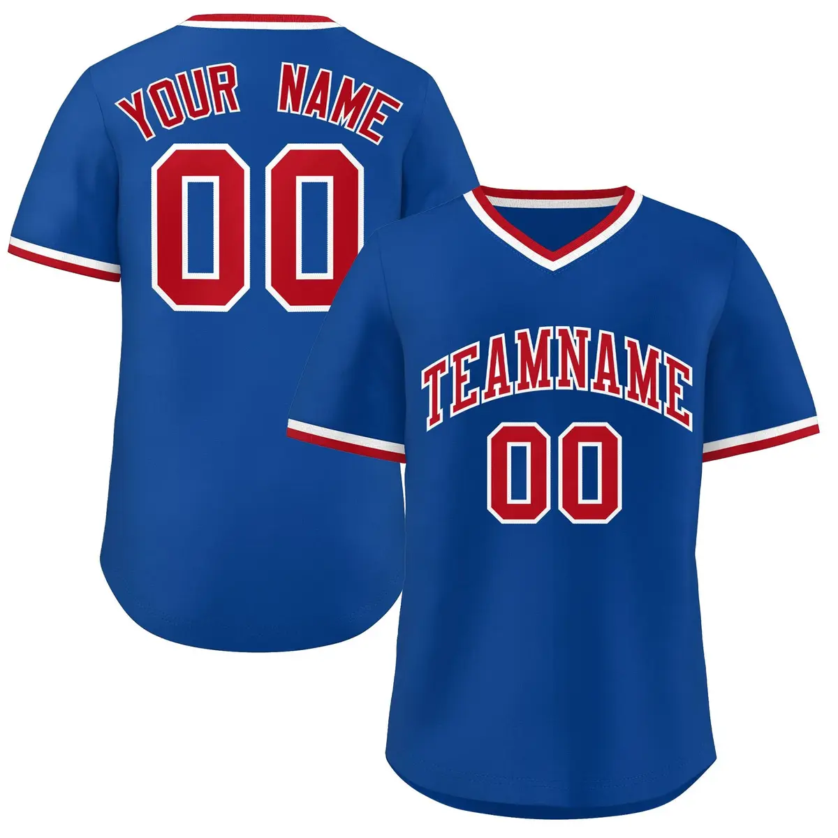 Royal Red-White Orange Pullover Baseball Jersey