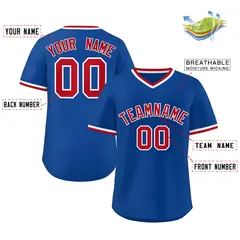 Royal Red-White Orange Pullover Baseball Jersey 2