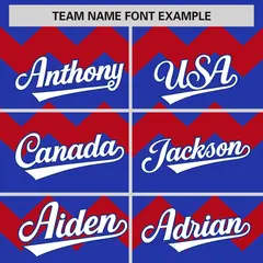 Royal Red White Ripple Authentic Baseball Jersey 4