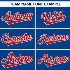 Royal Red-White Side Two-Tone Authentic Baseball Jersey 3