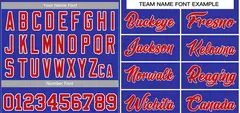 Royal Red-White Stripe Authentic Fashion Baseball Jersey 3