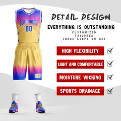 Royal Rose Pink Royal-White Gradient Basketball Jersey 2