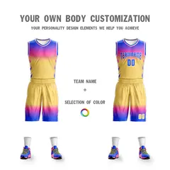 Royal Rose Pink Royal-White Gradient Basketball Jersey 3