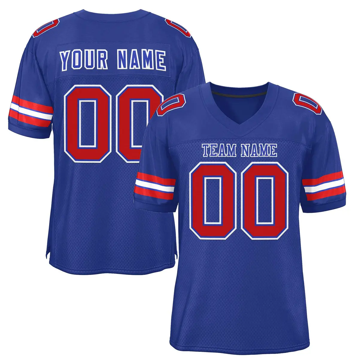 Royal Royal-White Classic Style Authentic Football Jersey