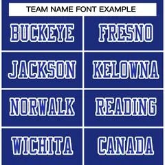 Royal Royal-White Classic Style Authentic Football Jersey 3