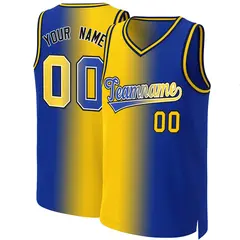 Royal Royal-White Gradient Fashion Basketball Jersey 1