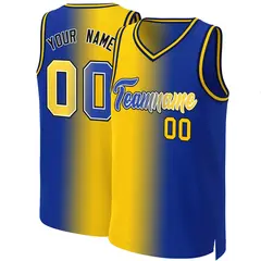 Royal Royal-White Gradient Fashion Basketball Jersey 1