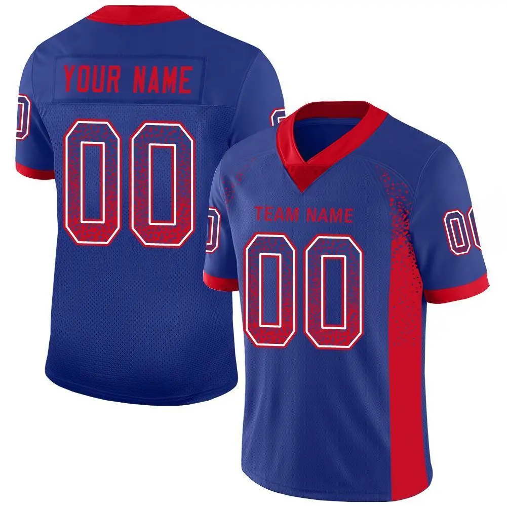 Royal Scarlet-White Drift Fashion Mesh Football Jersey