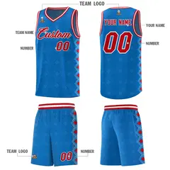 Royal Side Blocks Basketball Uniform Jersey 5