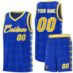 Royal Side Blocks Basketball Uniform Jersey 1