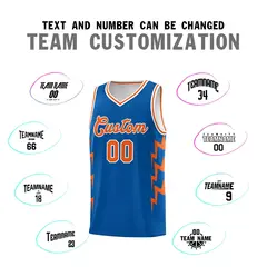 Royal Side Lightning Graffiti Basketball Uniform Jersey 4