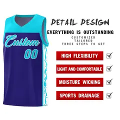 Royal Side Pattern Sports Uniform Basketball Jersey 2
