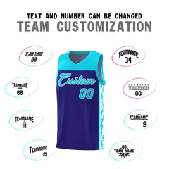Royal Side Pattern Sports Uniform Basketball Jersey 4