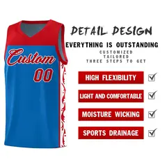 Royal Side Pattern Sports Uniform Basketball Jersey 2