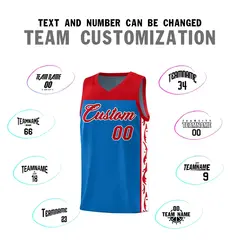 Royal Side Pattern Sports Uniform Basketball Jersey 4