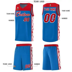 Royal Side Pattern Sports Uniform Basketball Jersey 5