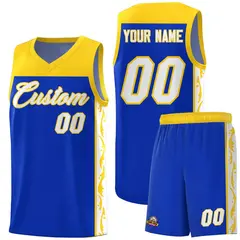 Royal Side Pattern Sports Uniform Basketball Jersey 1