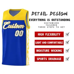 Royal Side Pattern Sports Uniform Basketball Jersey 2
