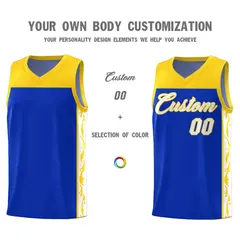 Royal Side Pattern Sports Uniform Basketball Jersey 3