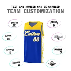 Royal Side Pattern Sports Uniform Basketball Jersey 4