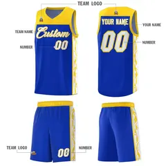 Royal Side Pattern Sports Uniform Basketball Jersey 5
