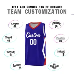 Royal Side Rhombus Graffiti Pattern Basketball Jersey 4
