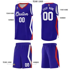 Royal Side Rhombus Graffiti Pattern Basketball Jersey 5