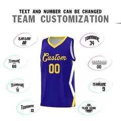 Royal Side Rhombus Graffiti Pattern Basketball Jersey 4