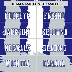 Royal Silver and White Graffiti Flag Football Jersey 3